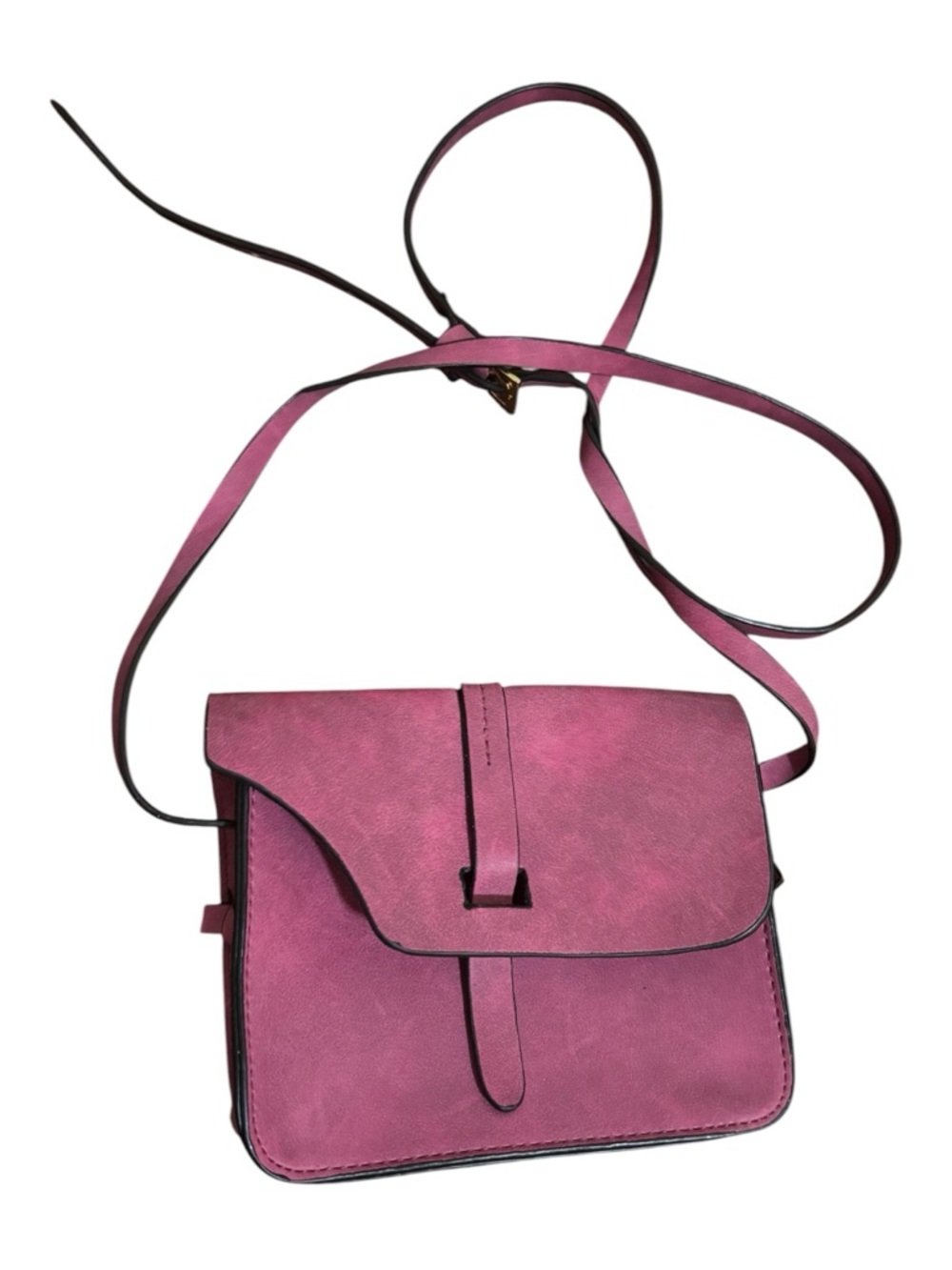 Structured Crossbody Mini Bag with Adjustable Strap Women's Berry-Mauve